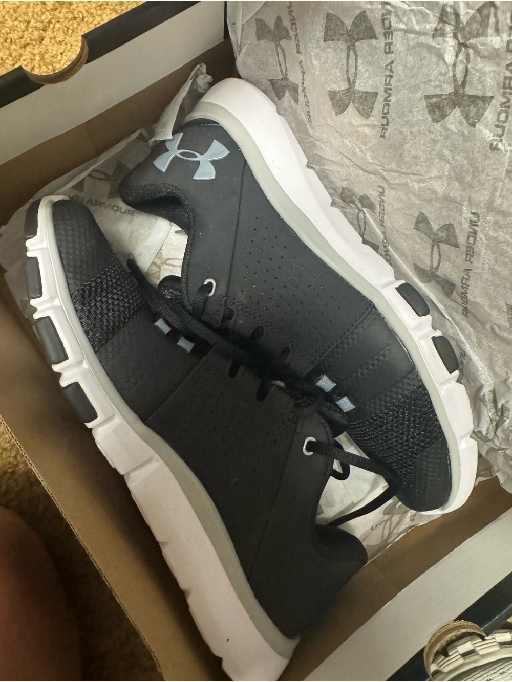 Under Armour Black and White Men's Sneakers